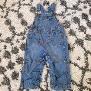 EUC Mini Baby Boden Denim Overalls Size 12-18M